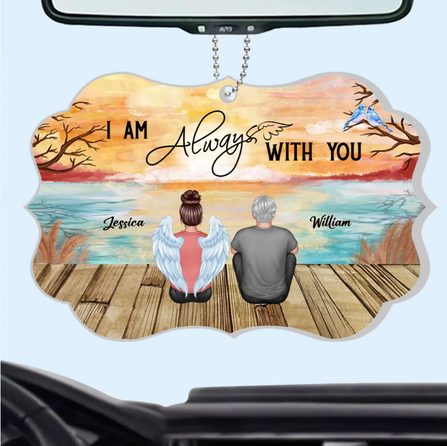 Personalized We're Always With You Blanket, Plaque, Keychain, Poster or Canvas, Ornament and Wallet Card - Unique Memorial Gift for Loved Ones