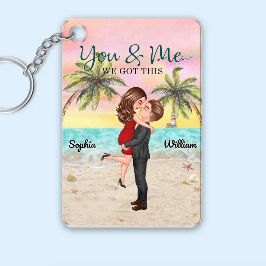 My Missing Piece - Personalized Beach Towel, Wooden Or Acrylic Or LED Plaque, Poster Or Canvas,Wooden Or Acrylic Keychain -  Engraved Design for Him/Her