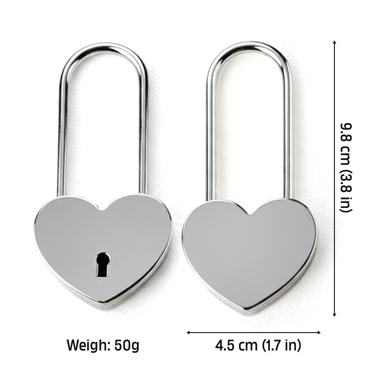 Custom Any Photo Perfect Gift For Couple - Personalized Couple Heart Padlock