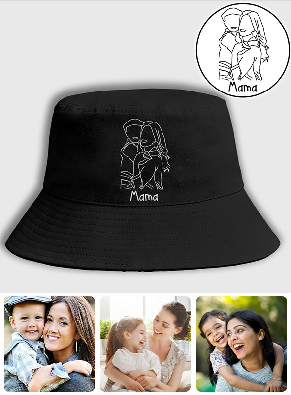 Custom Photo - Personalized Mother Embroidered Bucket Hat