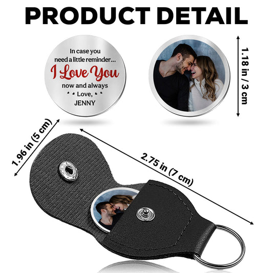 Personalized Pocket Hug with Photo and I Love You Reminder - Easy Everyday Keepsake, Unique Romantic Gift