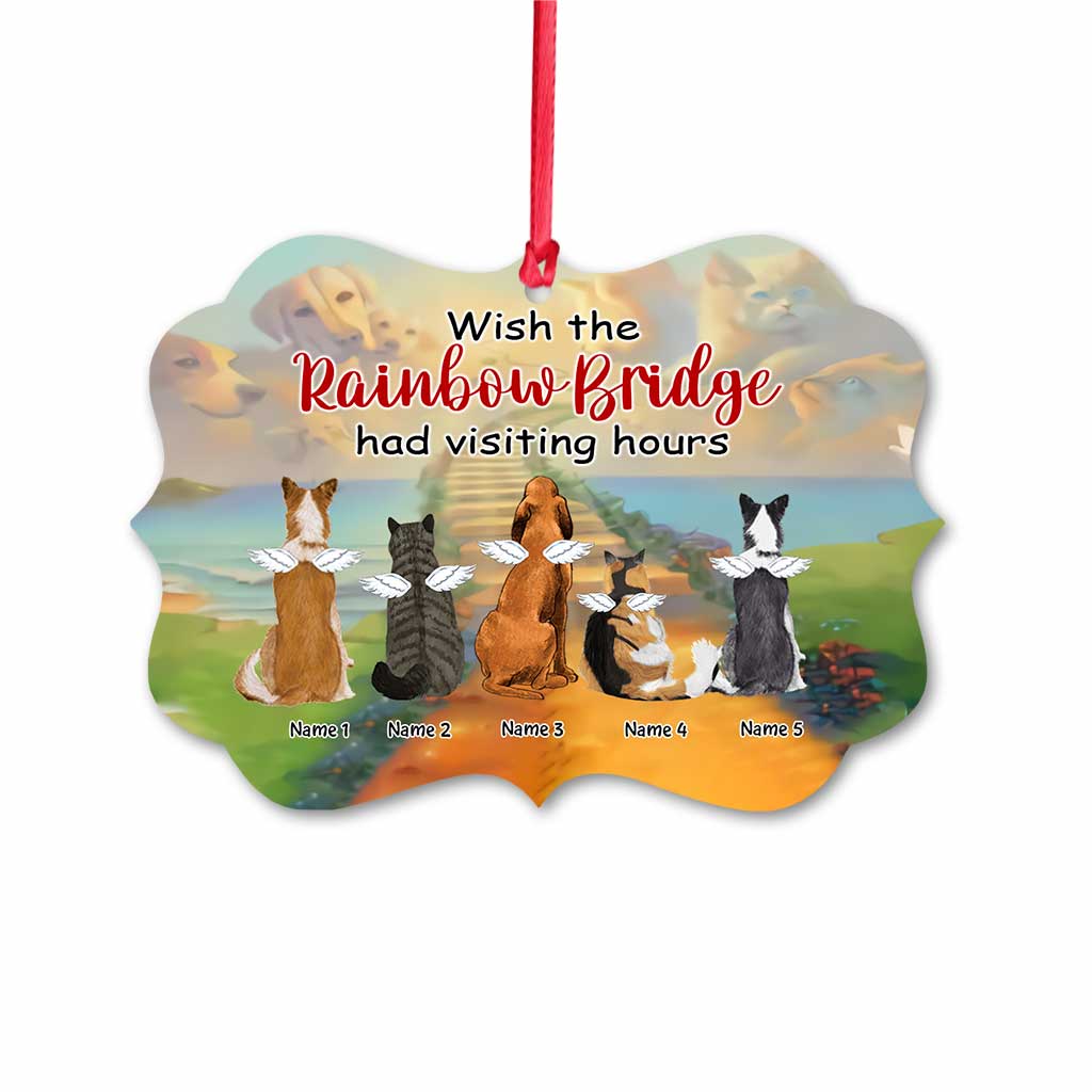 Rainbow Bridge In My Heart - Personalized Christmas Dog Ornament (Printed On Both Sides)