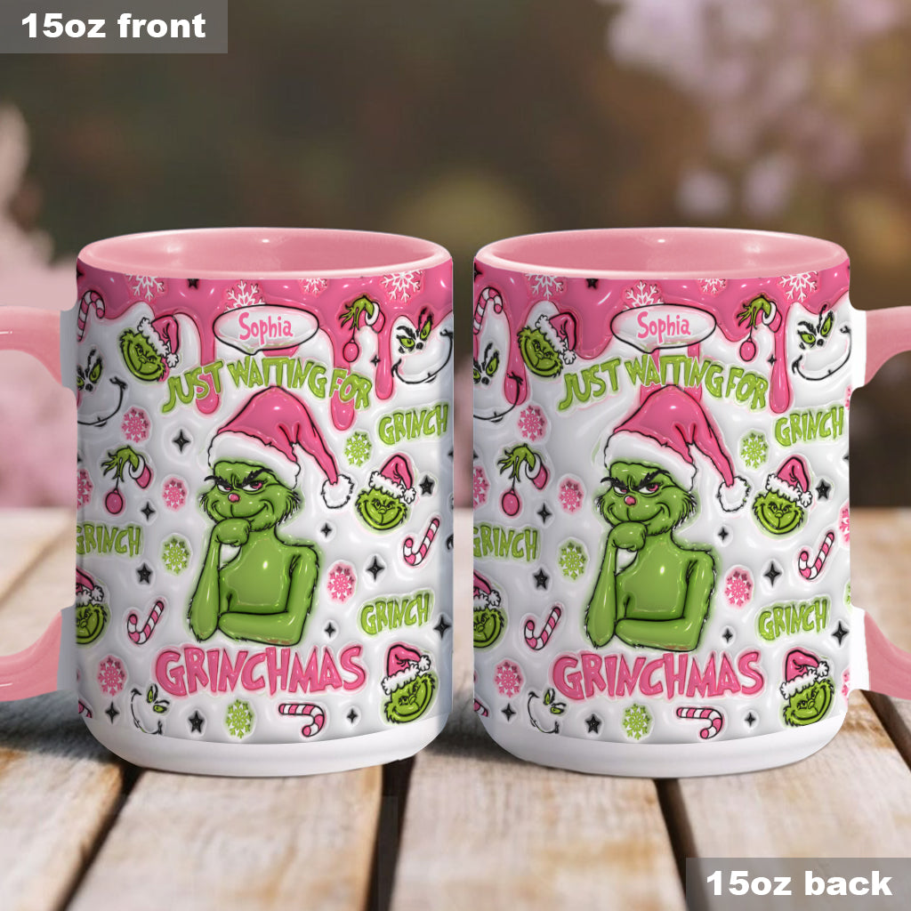 Waiting For Christmas - Personalized Stole Christmas Accent Mug