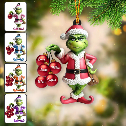 Love My Family - Personalized Stole Christmas Transparent Ornament