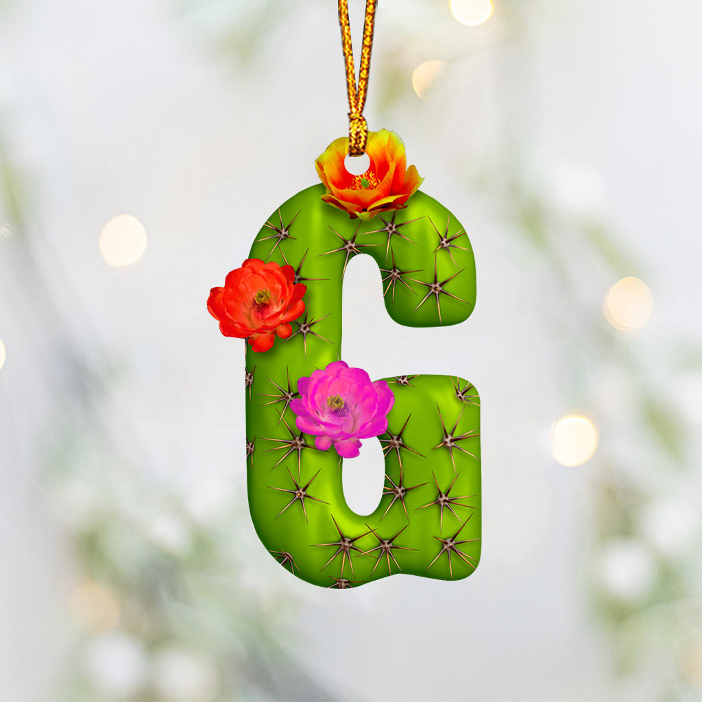 Cactus Letter - Personalized Cactus Ornament