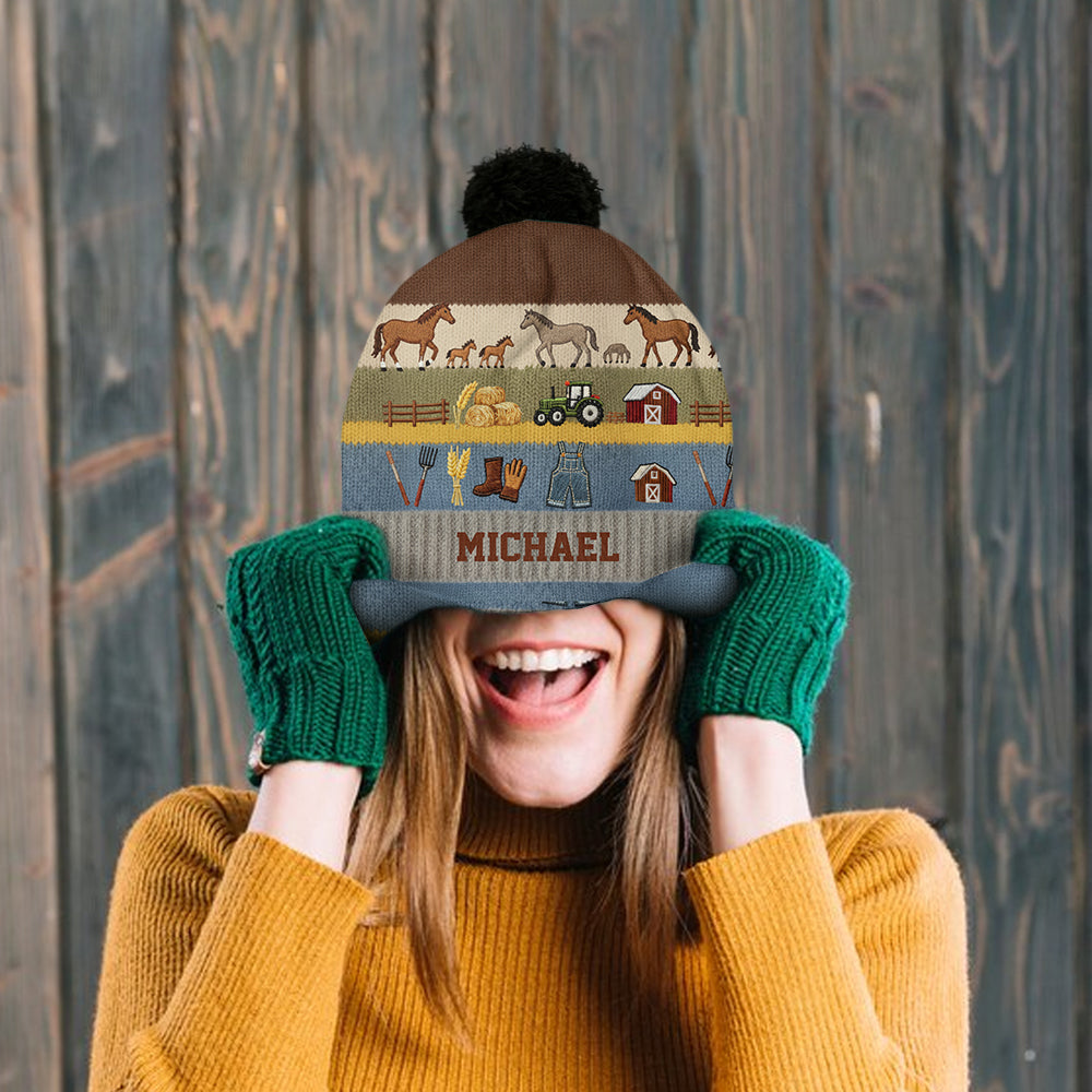 Farmer Beanie Hat - Personalized Farmer Beanie Hat