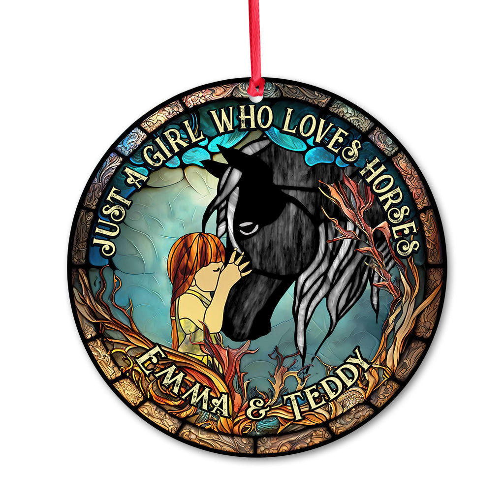 Just A Girl Who Loves Horses - Personalized Horse One-sided Ornament