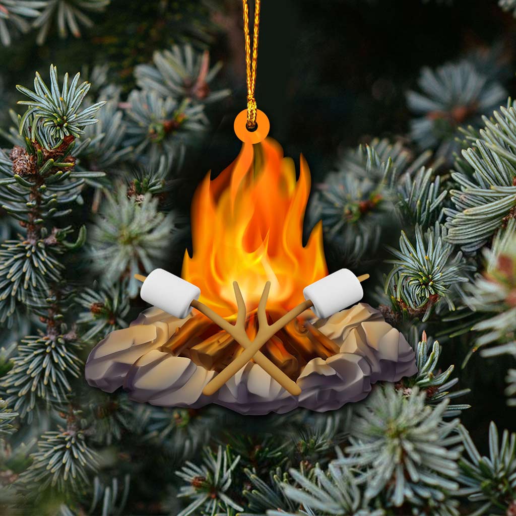 Camping Items Collection - Christmas Camping Ornament (Printed On Both Sides)