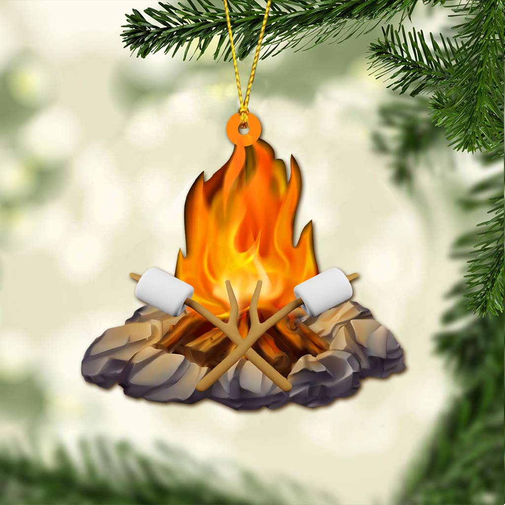 Camping Items Collection - Christmas Camping Ornament (Printed On Both Sides)