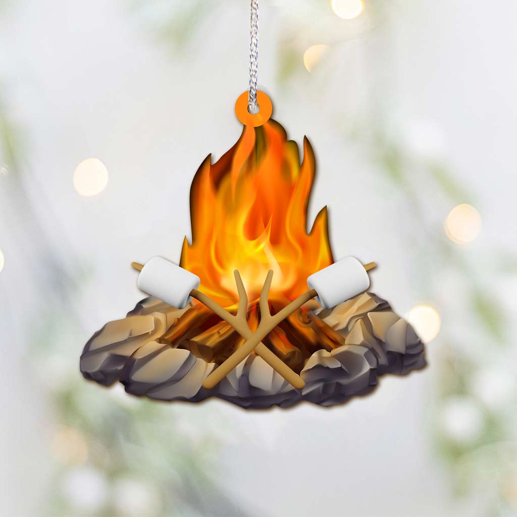 Camping Items Collection - Christmas Camping Ornament (Printed On Both Sides)