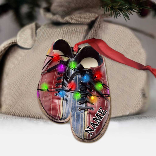 Bowling Items Collection - Personalized Christmas Bowling Ornament (Printed On Both Sides)