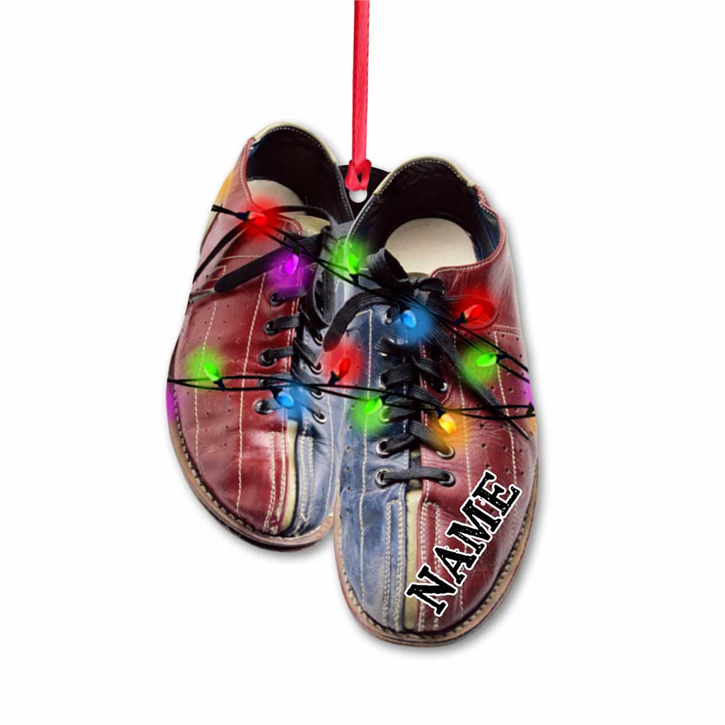 Bowling Items Collection - Personalized Christmas Bowling Ornament (Printed On Both Sides)