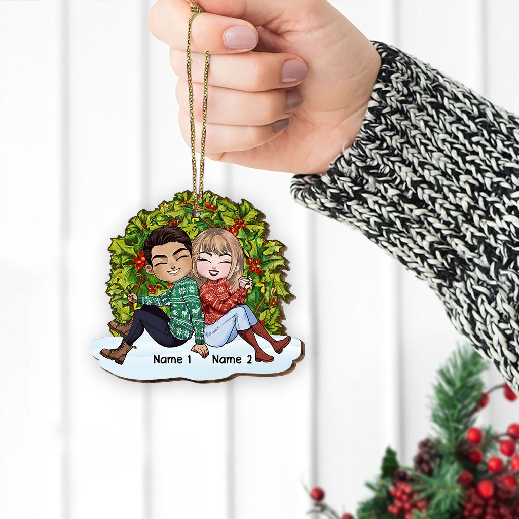 You Are The Only One - Personalized Christmas Couple Wooden Card Pop Out Ornament
