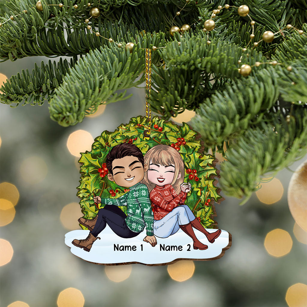 You Are The Only One - Personalized Christmas Couple Wooden Card Pop Out Ornament