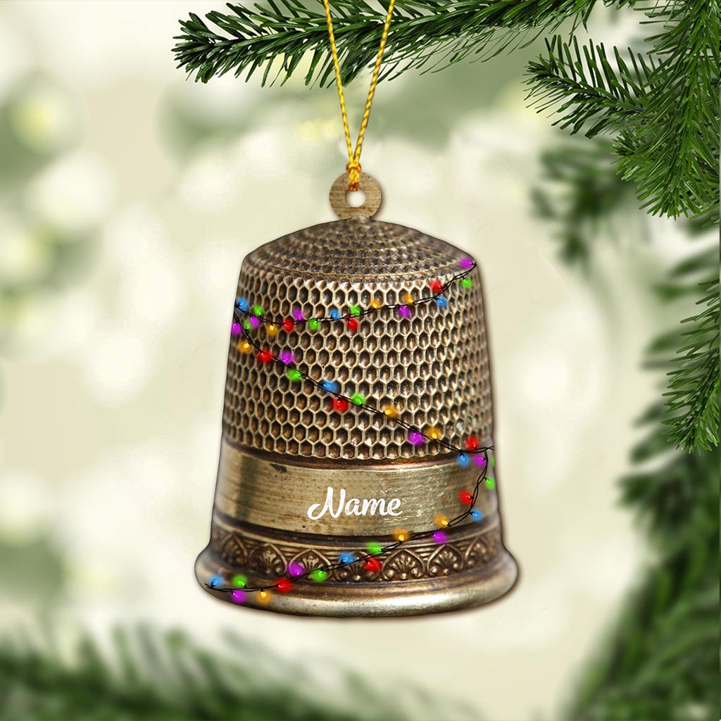 Sewing Items Collection - Personalized Christmas Sewing Ornament (Printed On Both Sides)