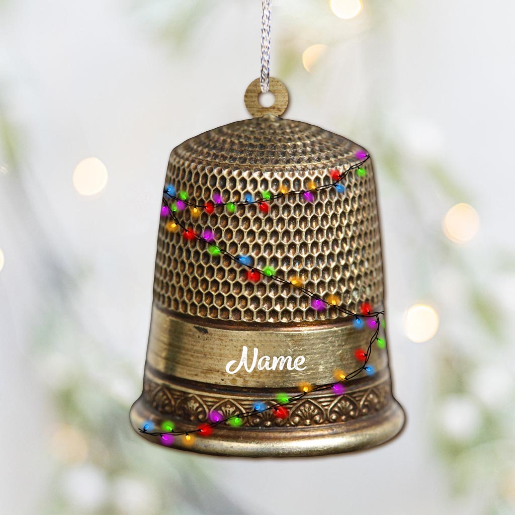 Sewing Items Collection - Personalized Christmas Sewing Ornament (Printed On Both Sides)