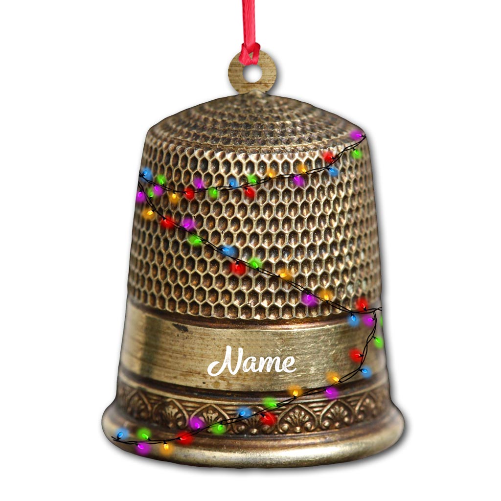 Sewing Items Collection - Personalized Christmas Sewing Ornament (Printed On Both Sides)