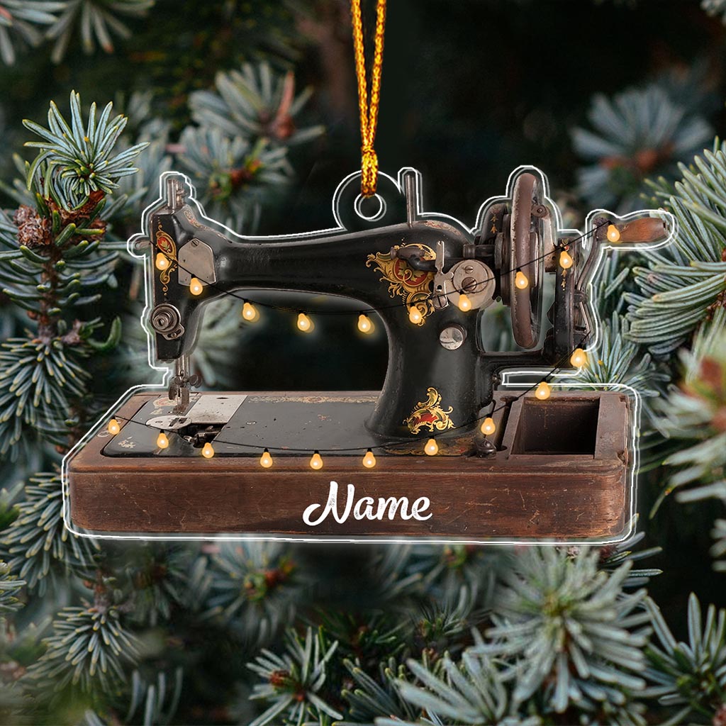 Sewing Items Collection - Personalized Christmas Sewing Transparent Ornament