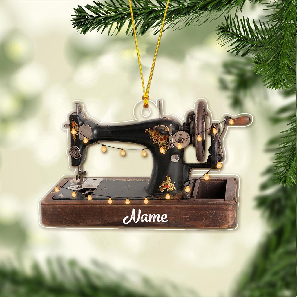 Sewing Items Collection - Personalized Christmas Sewing Transparent Ornament
