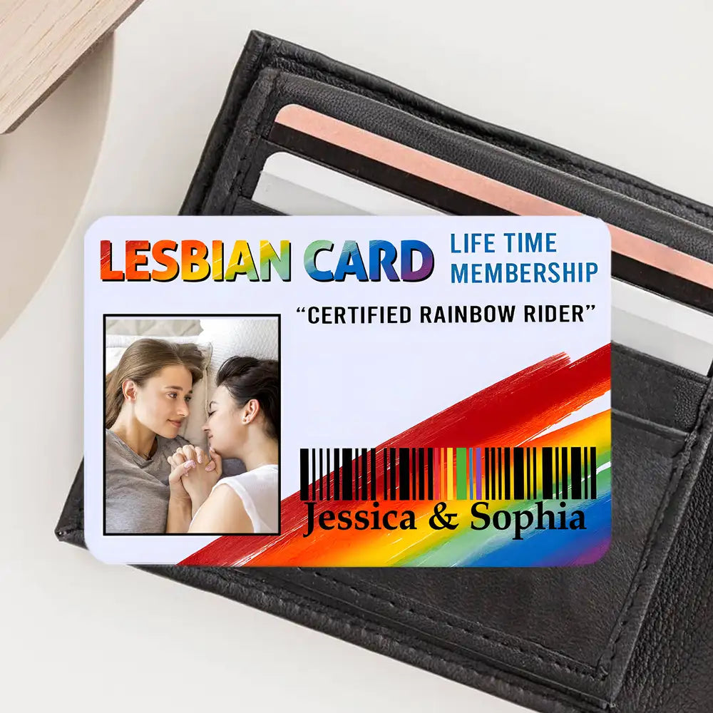 “GAY CARD” Lifetime Membership Metal Wallet Card – Personalized Pride Gift for Lovers
