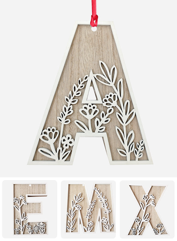 Beautiful Floral Letter - Personalized Gardening Ornament