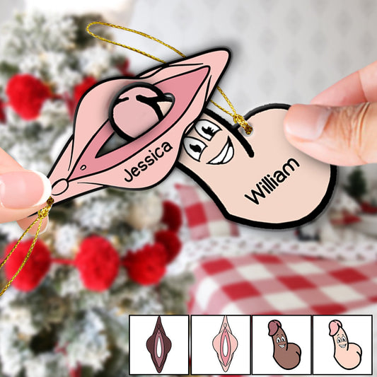 Couple Perfect Match - Personalized Couple Ornament