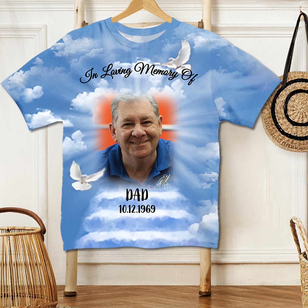 Custom Memorial Classic Tee - Photo & Name Tribute - "Always on My Mind, Forever in My Heart" - Meaningful Keepsake Shirt