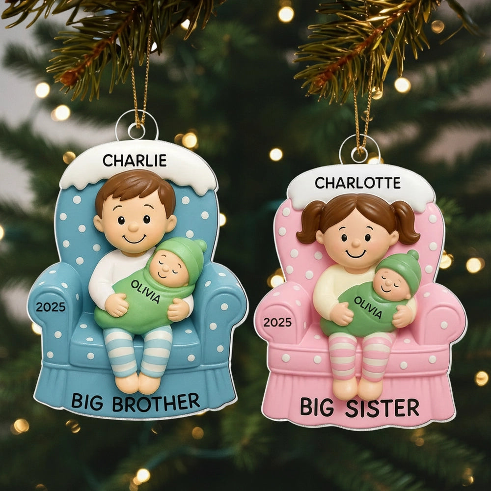 Custom Acrylic Ornament for Big Brother & Sister Gift