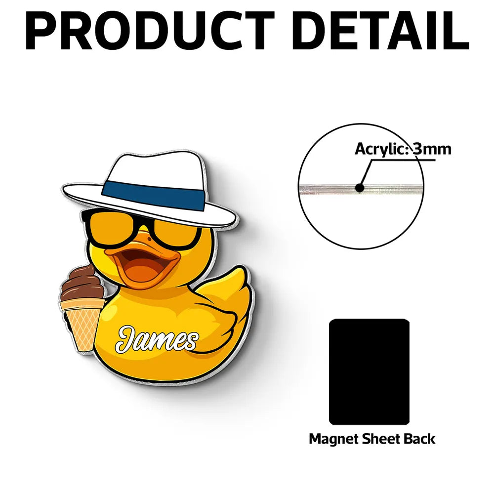 Cute Cruise Duck Door Magnet With Custom Name Bright Cabin Door Decor Funny Vacation Keepsake Gift for Family
