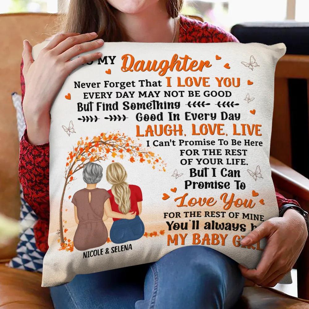 Family-Themed Square Pillow – Personalized Design for Mother’s Day, Birthdays, Celebrating Mother-Daughter Bond