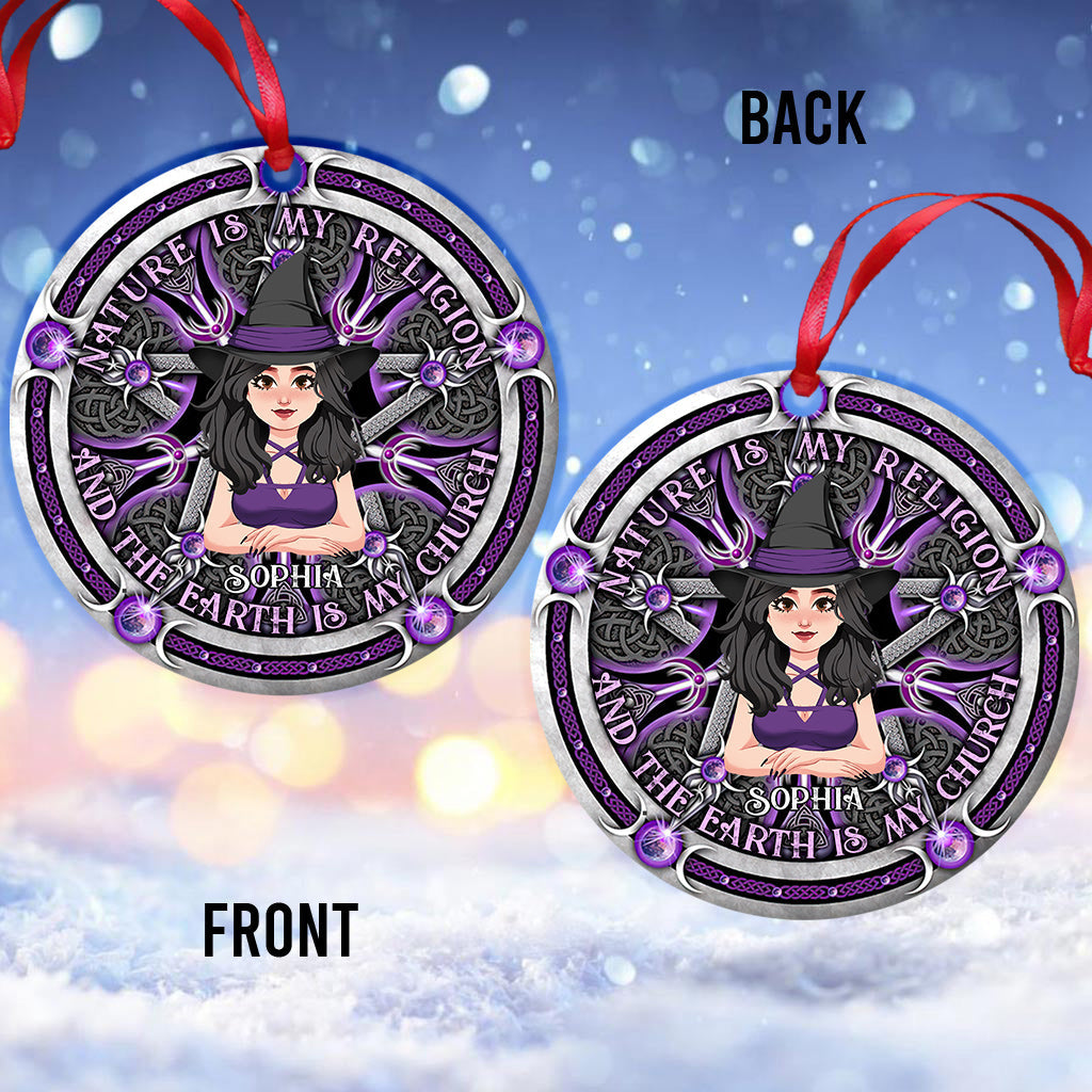 Nature Is My Religion - Personalized Witch Ornament