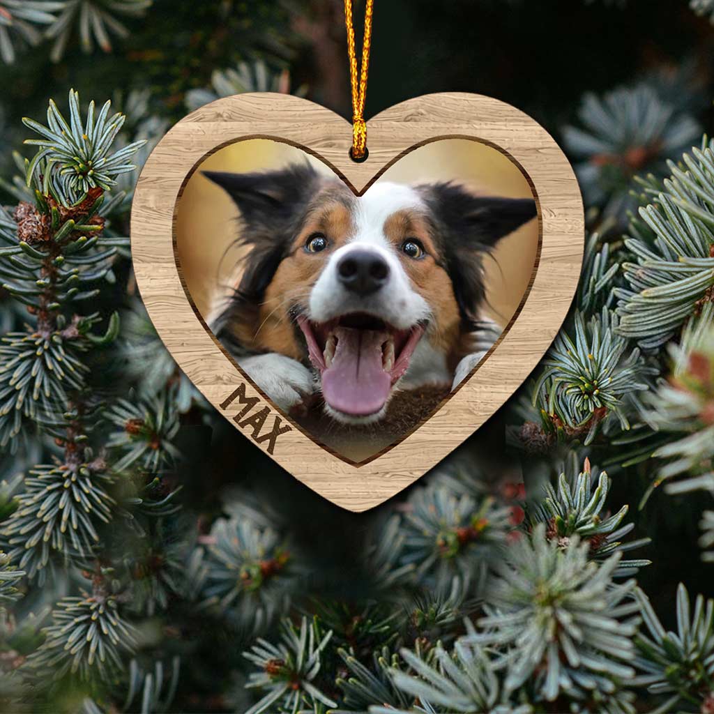 Merry Christmas - Personalized Christmas Dog Ornament (Printed On Both Sides)