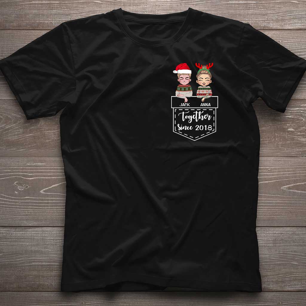 Together - Personalized Christmas Couple T-shirt and Hoodie