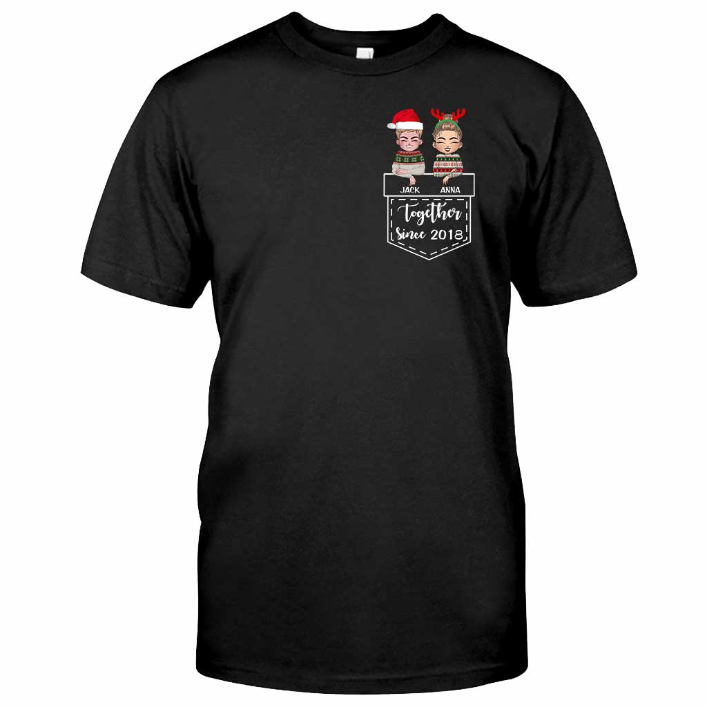 Together - Personalized Christmas Couple T-shirt and Hoodie