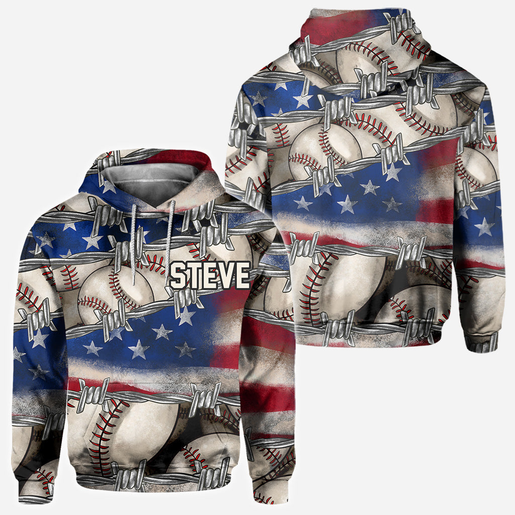 All-American Proud - Personalized Baseball All Over Shirt