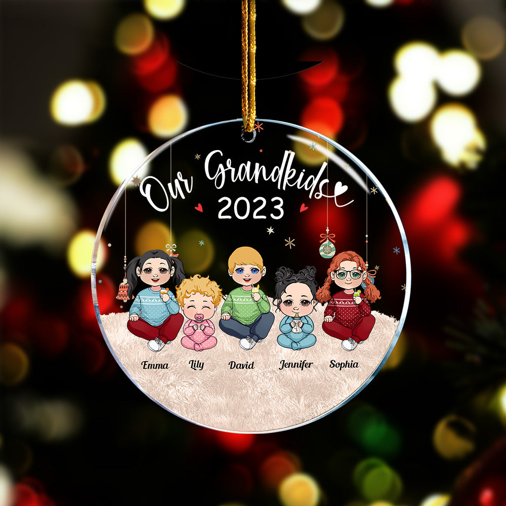 My Grandkids - Personalized Grandma Transparent Ornament