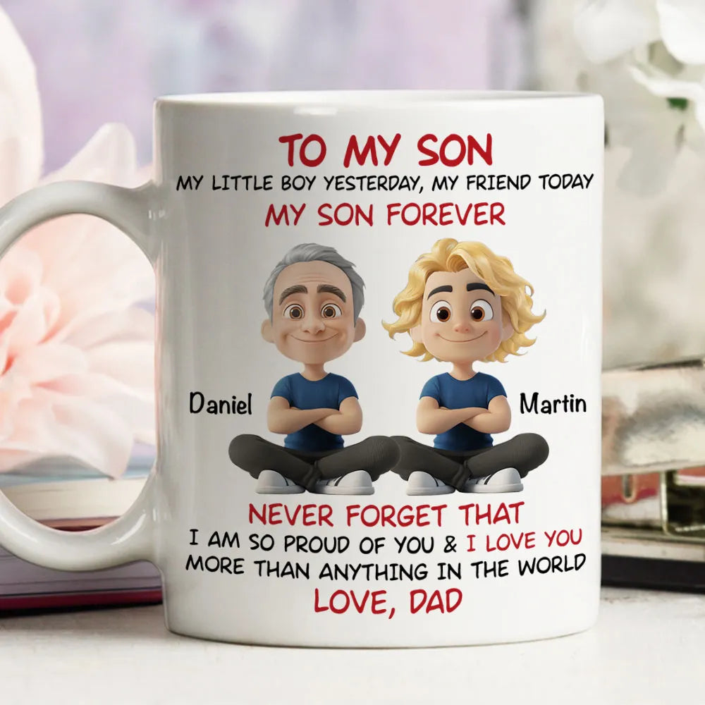Mug with To My Son Theme, High Clarity, Heartwarming Gift for Son from Dad