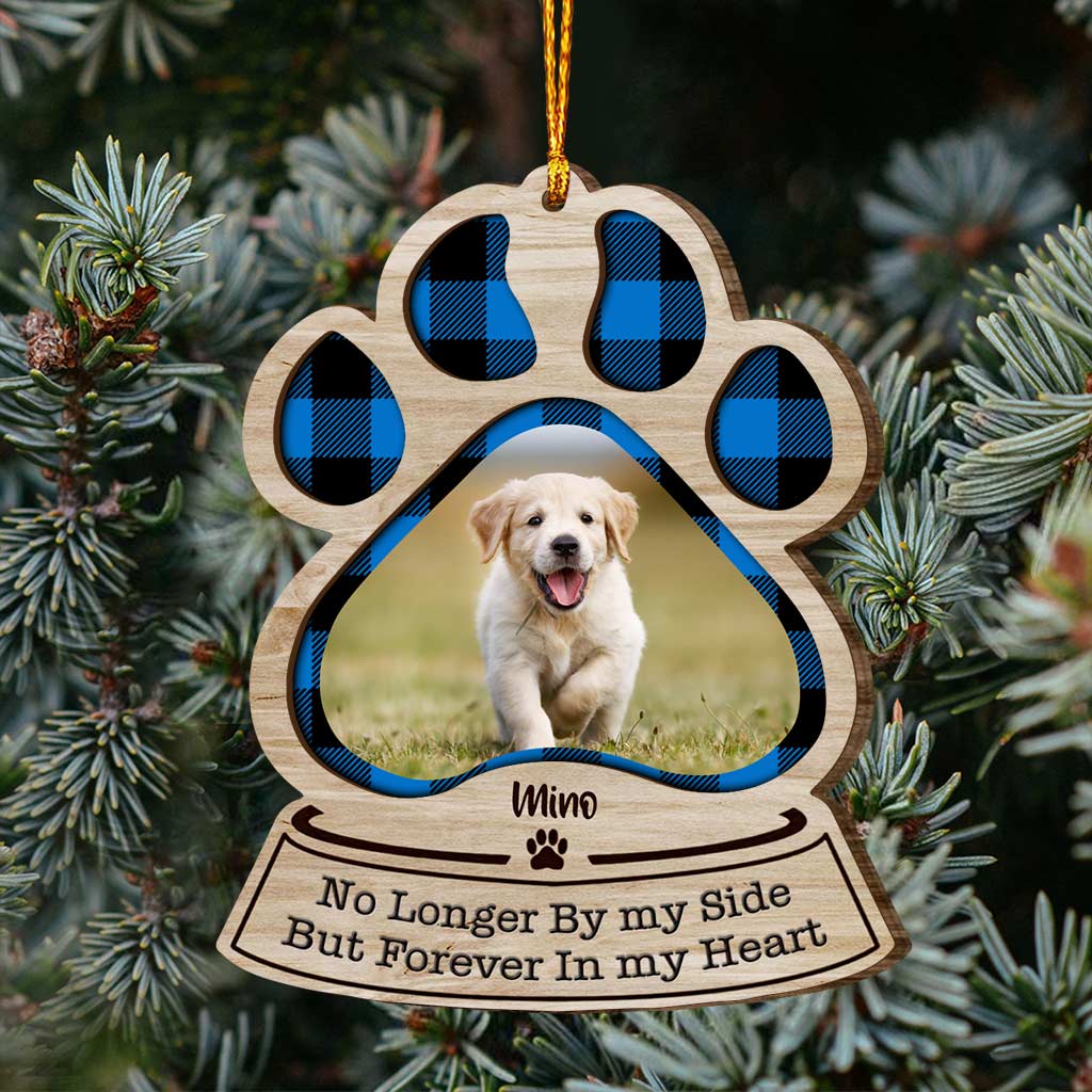 Once By My Side - Personalized Christmas Dog Layered Wood Ornament