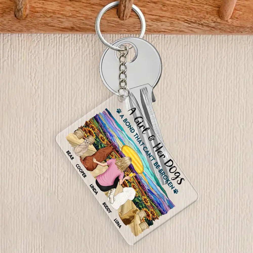 Personalized Pet and Owner Back View Ornament – Wood and Acrylic Combination for Unique Home Decor or Keepsake