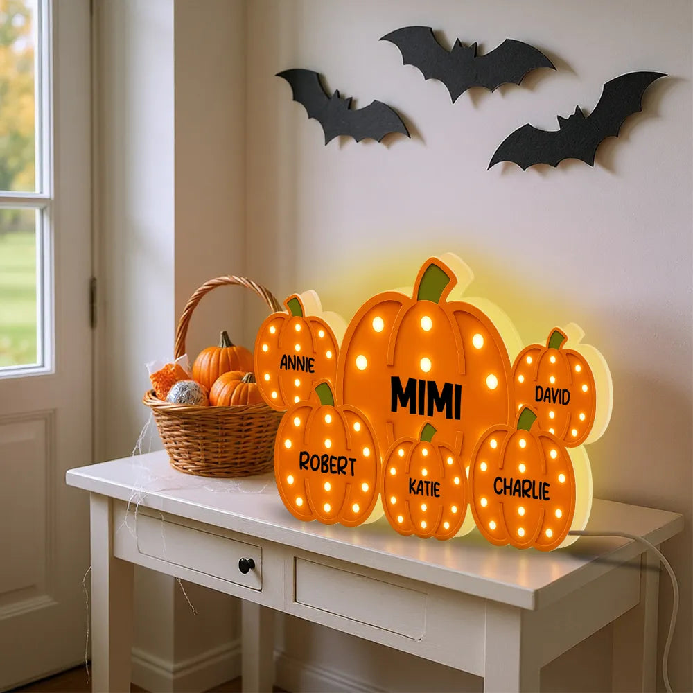 Acrylic Light Box with Pumpkin Design, Grandma-Inspired Theme and Perfect Holiday Gift