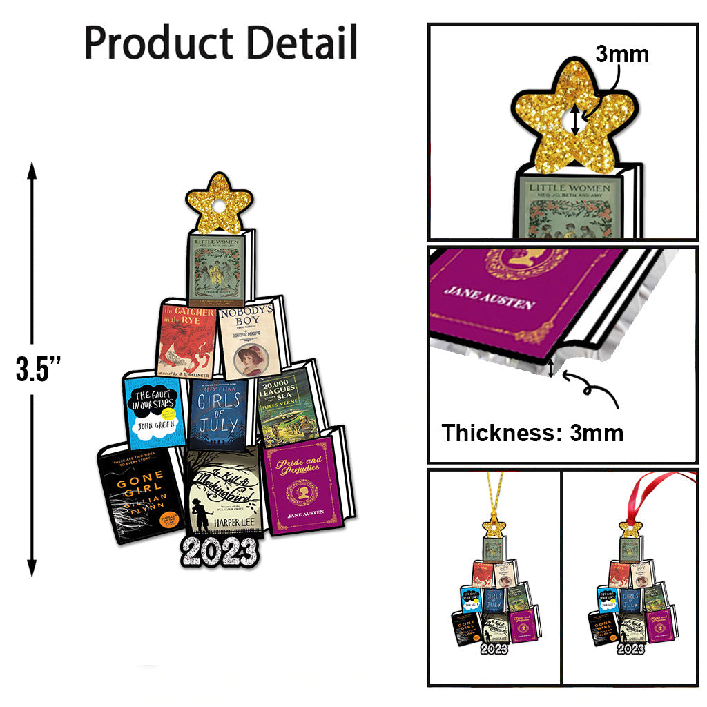 A Year Of Books - Personalized Book Ornament