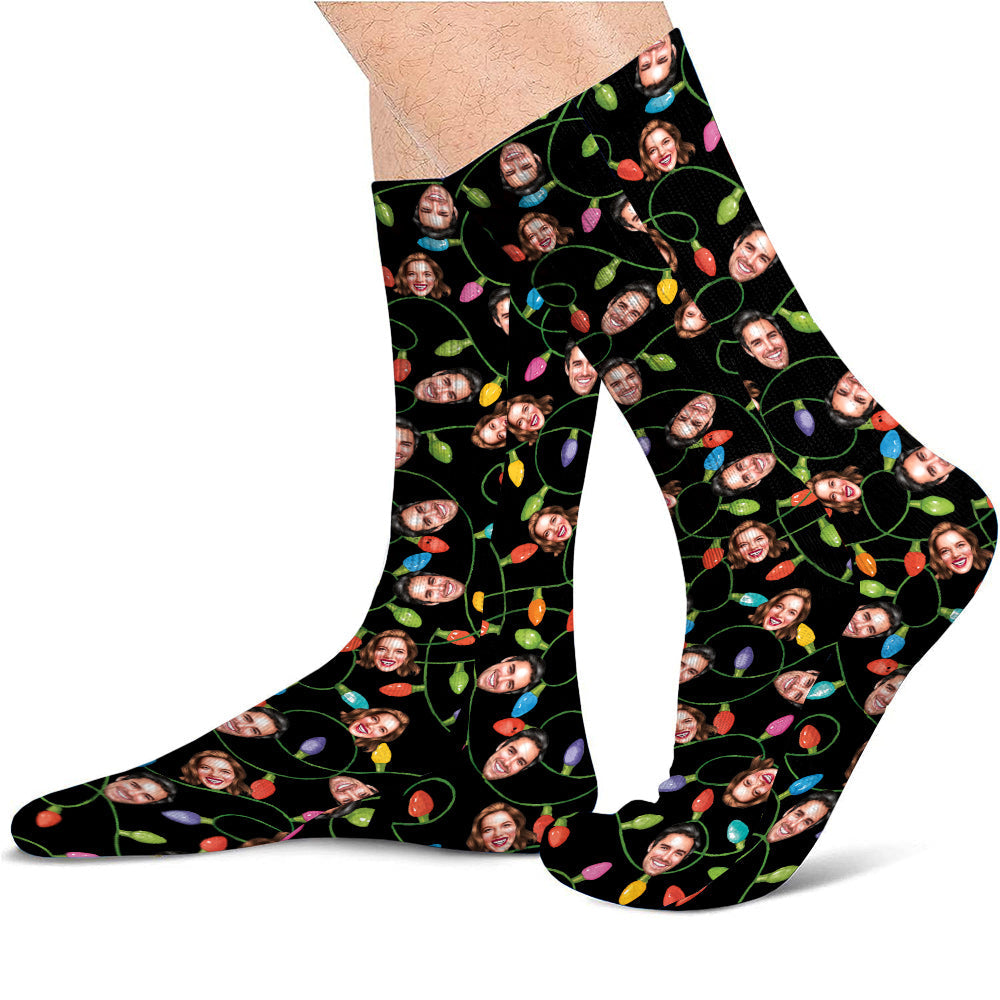 Merry Christmas - Personalized Couple Socks