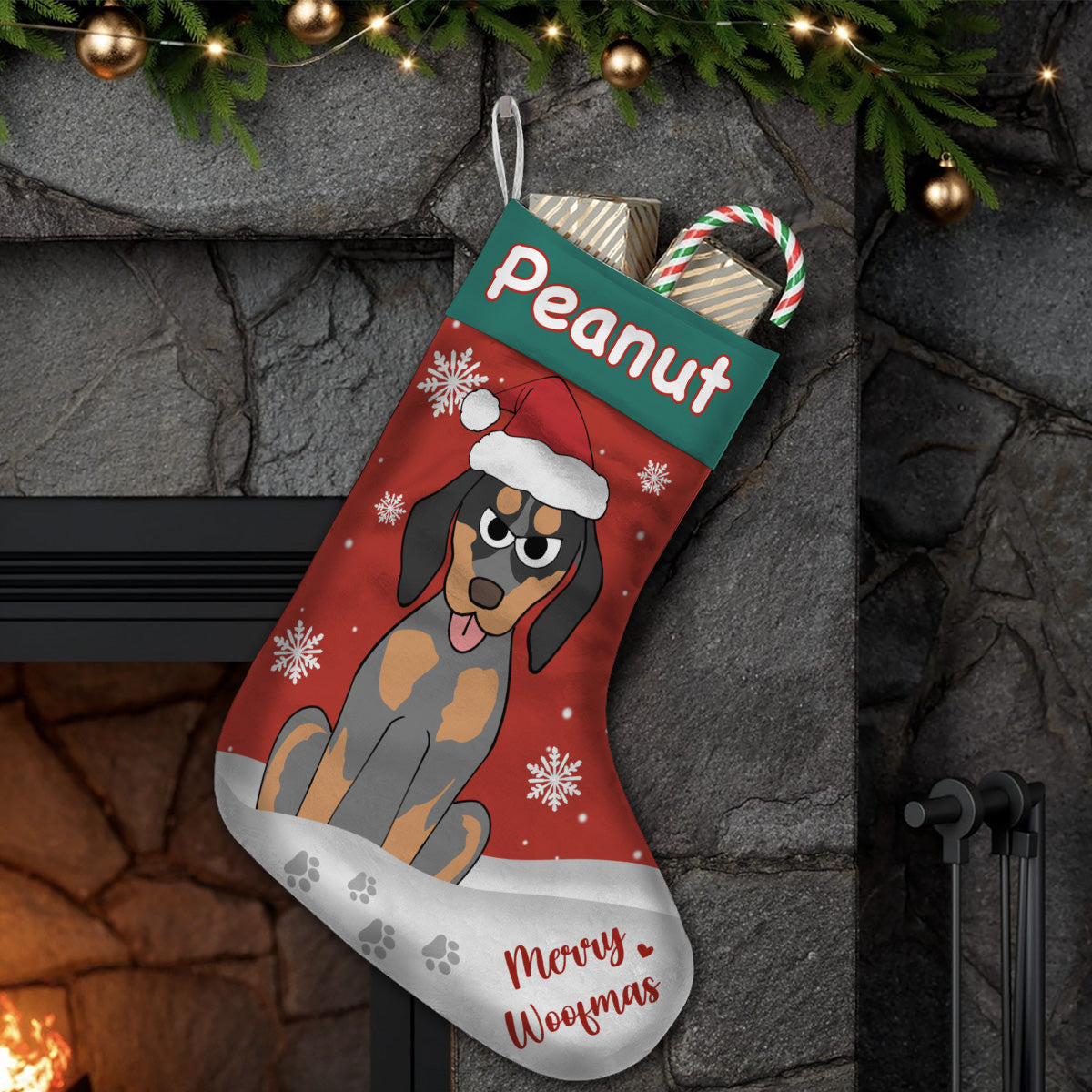 Merry Woofmas - Personalized Dog Christmas Stockings