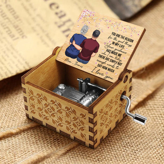 You Are The Reason - Gift for mom, grandma - Personalized Hand Crank Music Box