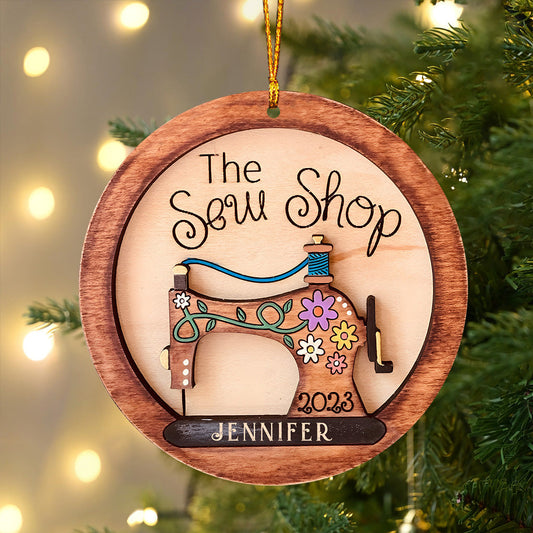 Love Sewing - Personalized Sewing Ornament
