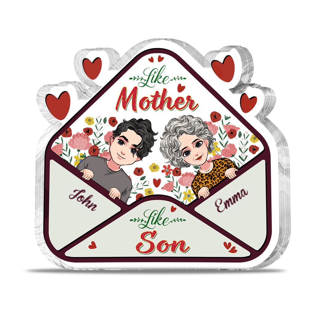Like Mother - Gift for mom, daughter, son - Personalized Custom Shaped Acrylic Plaque
