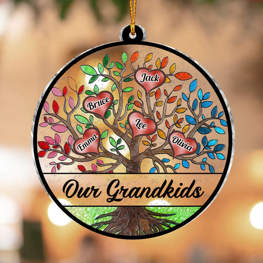 My Grandkids - Personalized Grandma Transparent Ornament