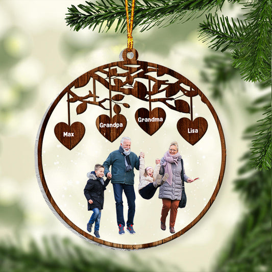 Grandkids 2023 - Personalized Grandma Transparent Ornament