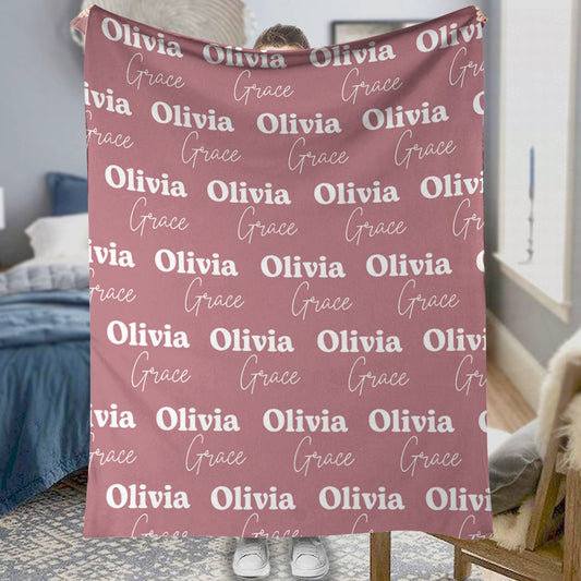 Custom Name Pattern - Personalized Mother Blanket