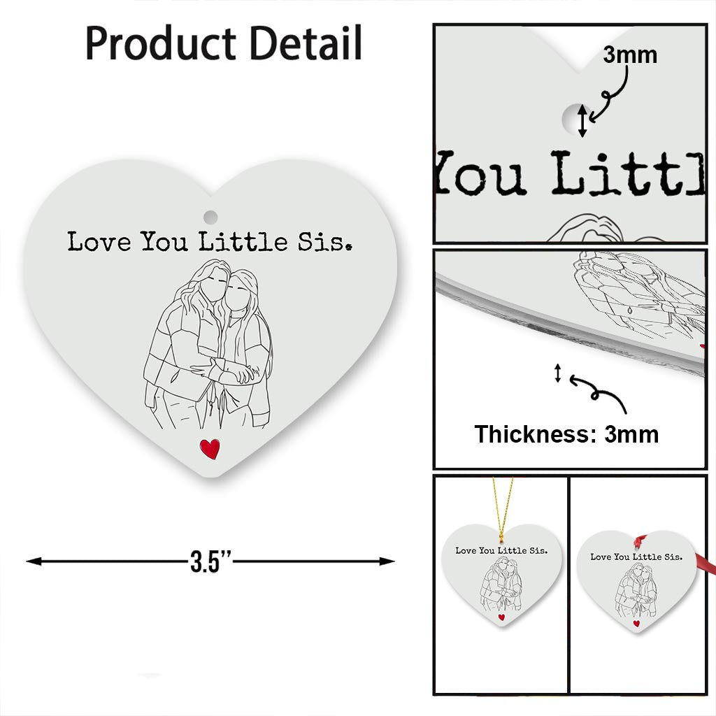 Love You Lil Sis - Personalized Sister Ornament